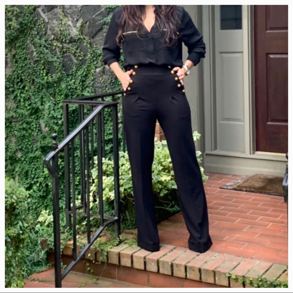 ✨RESTOCK ✨Black gold button side pocket pants - Picture 5 of 8